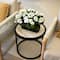 13" UV Resistant Artificial Geranium in Rectangular Planter (Indoor/Outdoor)